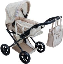 Zdjęcie Doris Wózek Dla Lalek Kombinowany Pościel Torba Nosidło M-1 Krateczka Beż - Rybnik