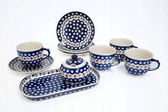 Manufaktura W Boles�awcu Ceramika Boles�awiec Komplet Herbaciany/ Kawowy Dla 4 Os�b 41 Wa�ka