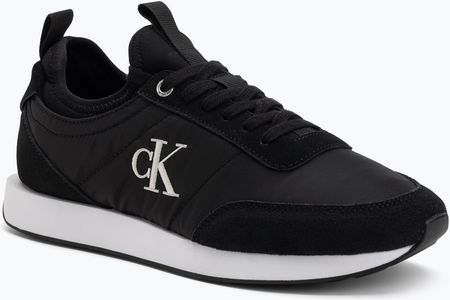 Buty męskie Calvin Klein YM0YM01414 Retro Runner Sock Laceup Mix Mat ck black