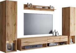 Zdjęcie Bratex Meblościanka podwieszana RTV zestaw mebli telewizyjnych Amadeo II dąb wotan (AMD02W) (11041) - Ożarów Mazowiecki