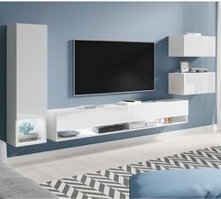 Zdjęcie Bratex Wisząca meblościanka do salonu biały połysk Amadeo (AMD0001) (11046) - Ożarów Mazowiecki