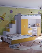 Zdjęcie Karol Meble Meblościanka Raj 4 - pokój dziecięcy, młodzieżowy z materacem i stelażem żółty curry (9381) - Mińsk Mazowiecki