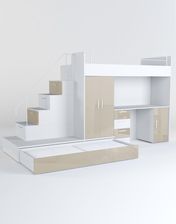 Zdjęcie Karol Meble Meblościanka Raj 5 połysk - pokój dziecięcy, młodzieżowy z materacem i stelażem beż (9388) - Mińsk Mazowiecki