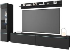 Zdjęcie Bratex Podwieszana meblościanka do salonu LED Vera I czarny grafit (VRBZ01) (10807) - Ożarów Mazowiecki