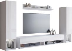 Zdjęcie Bratex Meblościanka RTV zestaw mebli telewizyjnych Amadeo II biały połysk (AMD0220) (11039) - Ożarów Mazowiecki