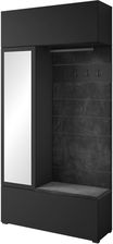 Zdjęcie Bratex Meble do przedpokoju garderoba z siedziskiem i lustrem Tejo czarny (10722) - Ożarów Mazowiecki