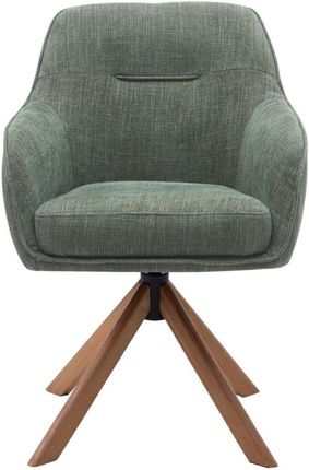 Unique Krzesło Obrotowe Do Jadalni Avola Zielone Drewniane Nogi (53250005) (9755)