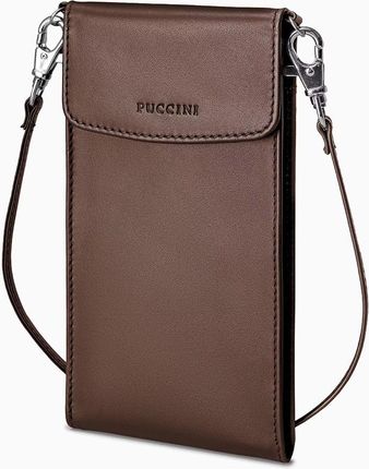 Torebka na telefon skórzana PUCCINI VULCANO VC92525 2 Brązowa
