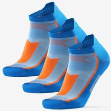 Zdjęcie Zeagle Danish Low Cut Running Socks 3-Pack - Niebieskie I Pomarańczowe 35-38 - Mońki