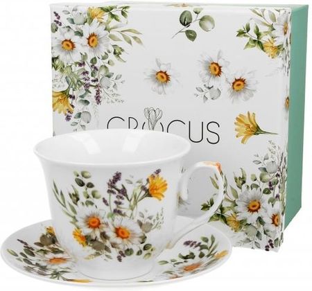 Duo Komplet Filiżanka Do Herbaty Kawy Daisy Stokrotka