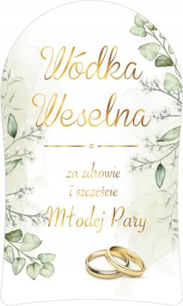 Naklejki na wódkę weselną ślub wesele szkło 24 szt (ALKOHOLEBIAŁE)