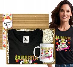 Na Dzień Mamy Dla Matki Duży Zestaw Koszulka Kubek Żajebista Mama (PREZENTOWYTSHIRTWPUDEŁKUŚMIESZNYPUDEŁKO)