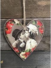 Zdjęcie Dekor Pap Tabliczka Drewniana Serce Retro Love - Skępe