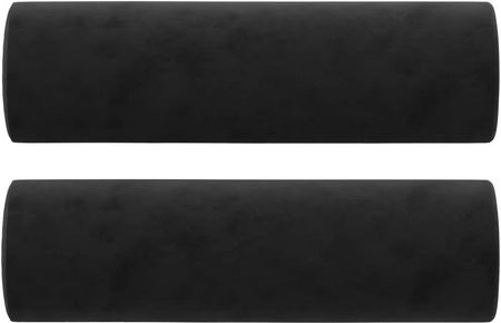 Gravora Czarne Poduszki Dekoracyjne Z Aksamitu W Kształcie Wałka 15X50Cm (G07179282)