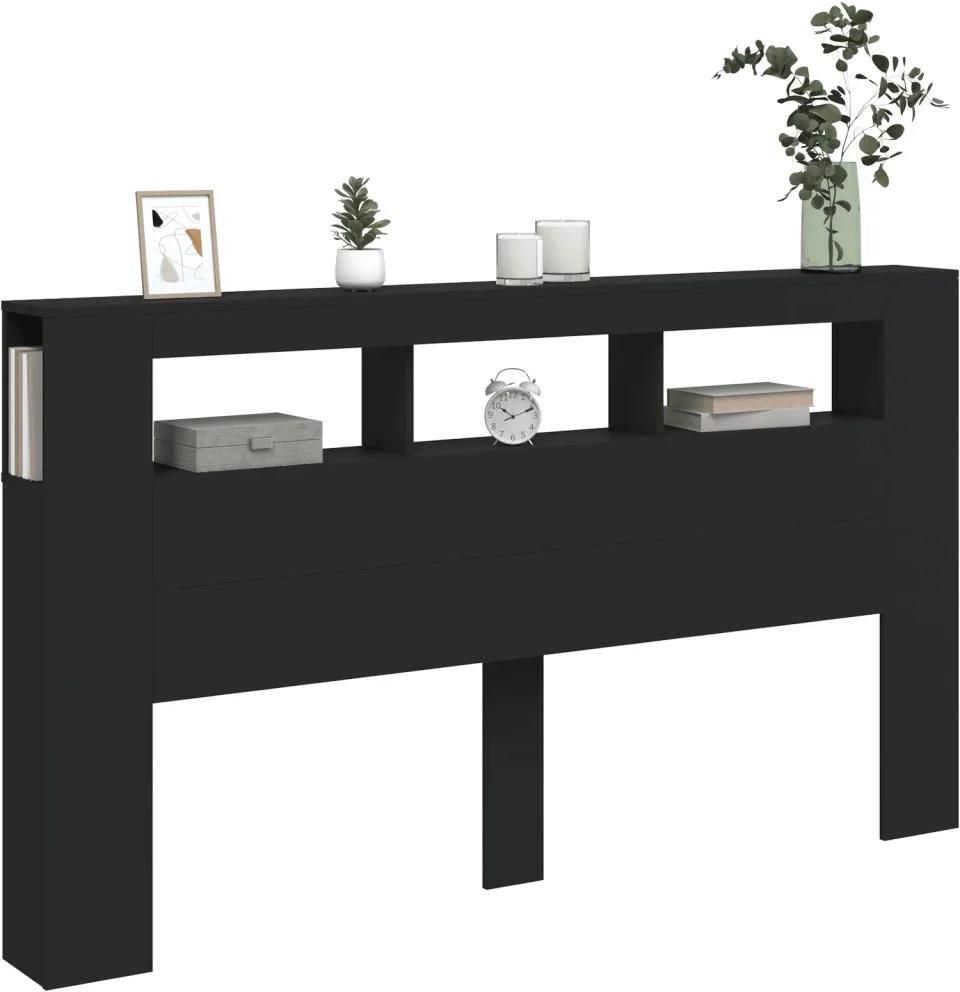 Gravora Zagłówek z LED RGB czarny 180x18,5x103,5 cm (G02128653 ...