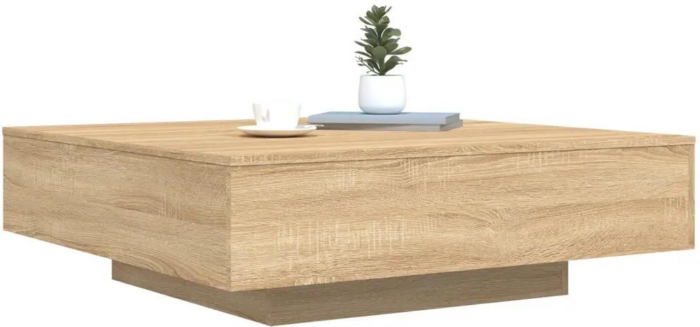 Gravora Stolik kawowy z oświetleniem LED RGB dąb sonoma 100x100x31 cm ...