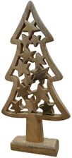 Zdjęcie Choinka drewniana mango płaska z gwiazdkami 40 Cm - Serock