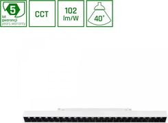 Zdjęcie Spectrum SHIFT SMART- GRID L Oprawa Liniowa 22W Biała CCT/DIM (5904433143950) - Bieruń