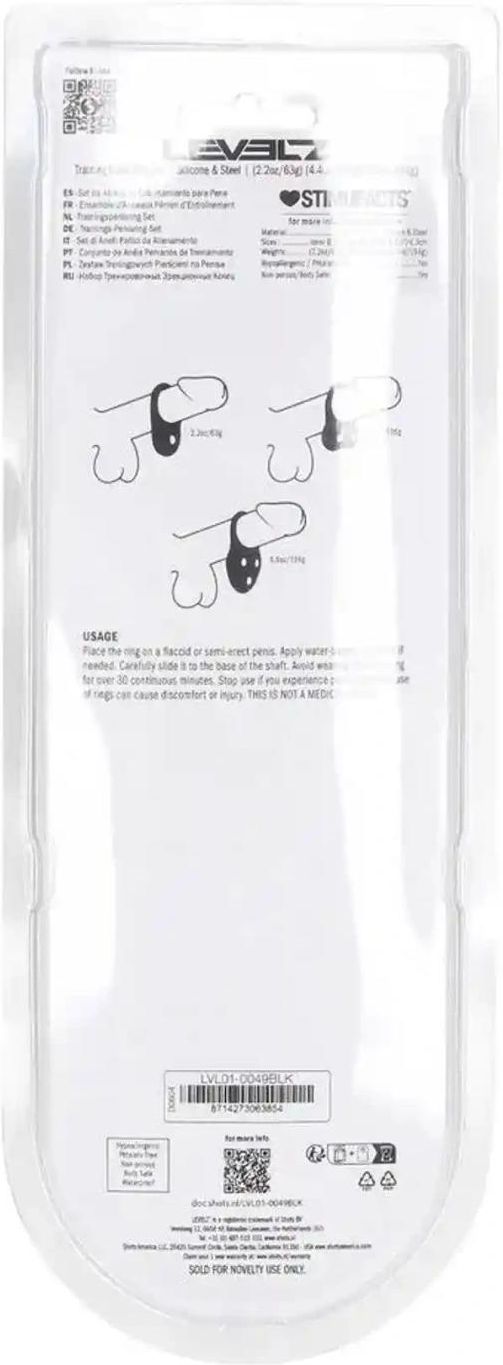 Levelz By Shots Silicone Training Cockring Set Of 3 S M L Black - Ceneo.pl