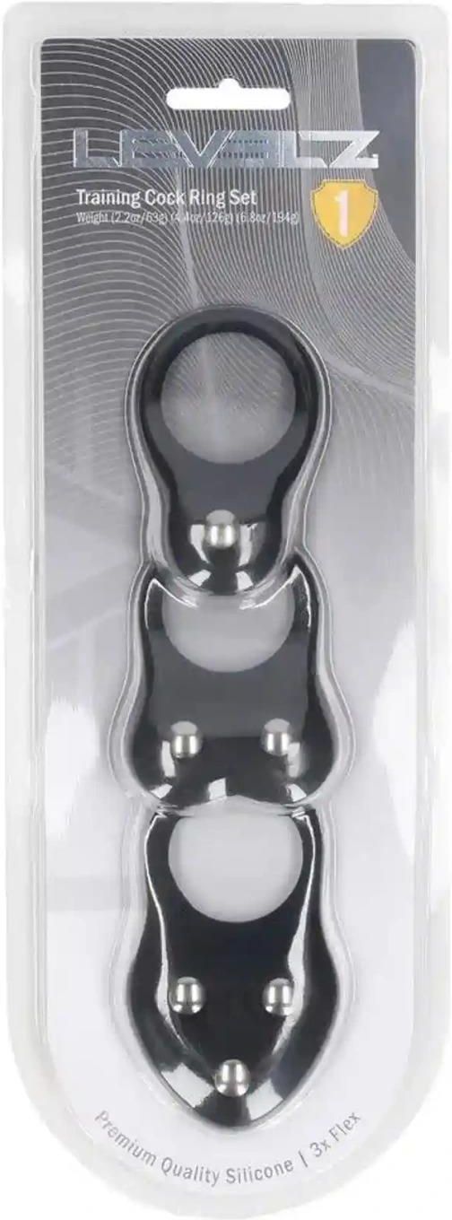 Levelz By Shots Silicone Training Cockring Set Of 3 S M L Black - Ceneo.pl