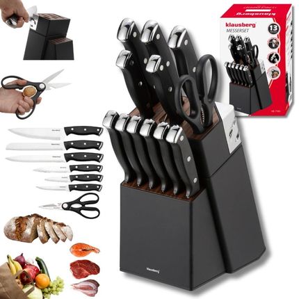 Klausberg Zestaw Noży Kuchennych I Do Steków W Bloku Kb-7985 (KB7985)