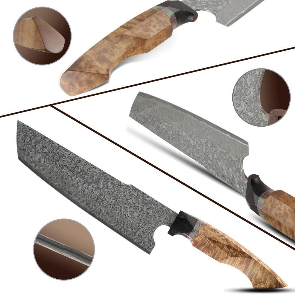 Harahu Nóż Kuchenny Damasceński Yu-37467 Chef Brązowy Kp37467 - Opinie ...