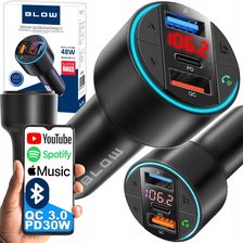 Zdjęcie Transmiter FM Blow Bluetooth 5.3 + QC3.0 + PD 30W V.2 (74179) - Szepietowo