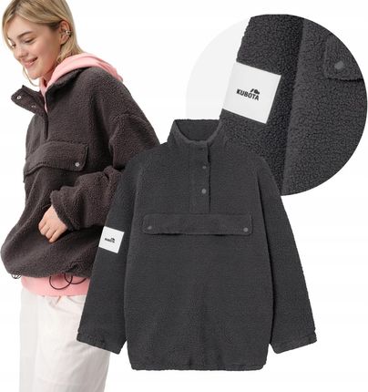 Damska Kurtka Jesienna Kubota Oversize Graft Cushy Ciepła Bluza Polarowa M