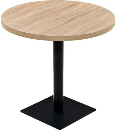 Gravora Stolik bistro dębowy 80x75 cm MDF + stal, łatwy w montażu (G05127167)