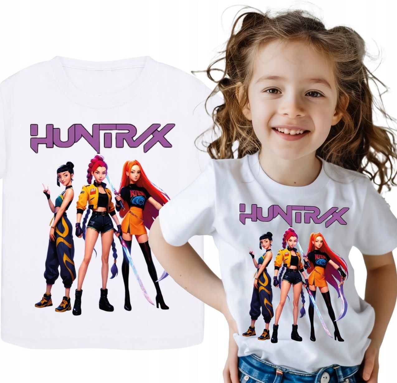 Huntrix Kpop Demon Hunters T-shirt voor Jongens Meisjes Fans Cadeau Huntrix Kpop Demon Hunters T-shirt voor Jongens Meisjes Fans Cadeau