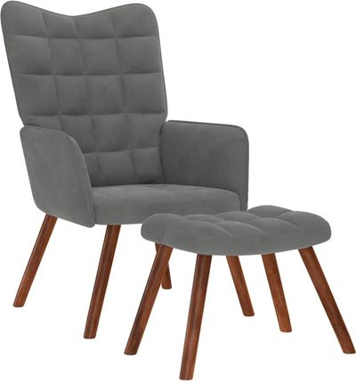 Gravora Fotel relaksacyjny z podnóżkiem ciemnoszary 61,5x69x95,5 cm (G0298540)