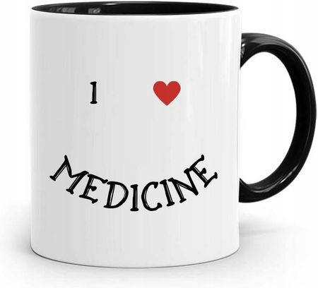 Polidraw Kubek Czarny Dla Doktora Lekarza I Love Medicine Z Nadrukiem Ze Zdjęciem 330Ml (36826956)