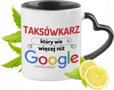 Polidraw Dla Taksówkarza Kubek Czarny Z Uszkiem W Kształcie Serca 330Ml (36878476)