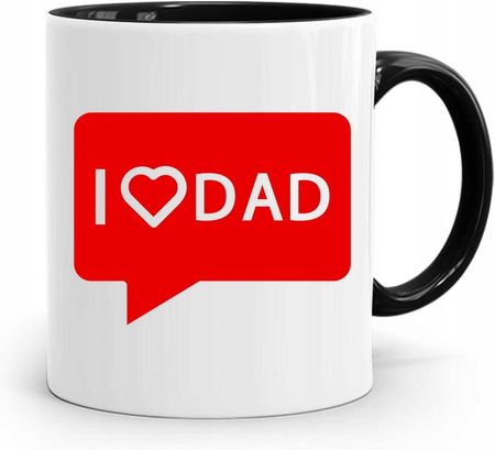 Polidraw Kubek Czarny Prezent Na Dzień Ojca I Love Dad Z Nadrukiem Ze Zdjęciem 330Ml (36772300)