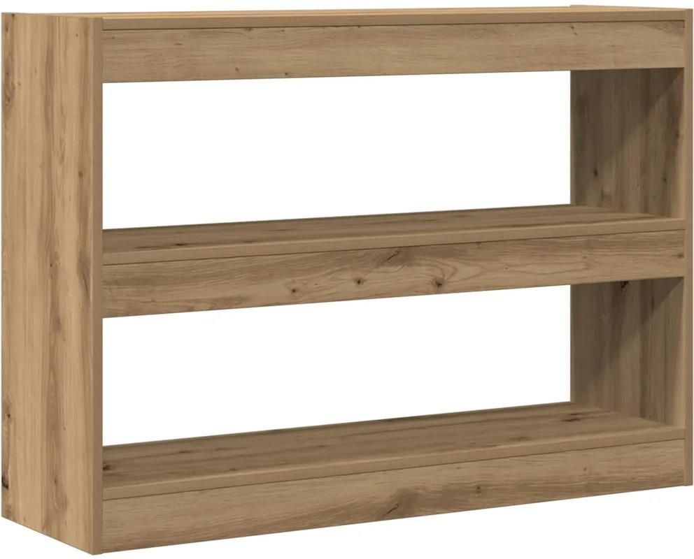 Gravora Regał rustykalny dąb artisan 100x30x72 cm z 2 półkami (G0638340 ...