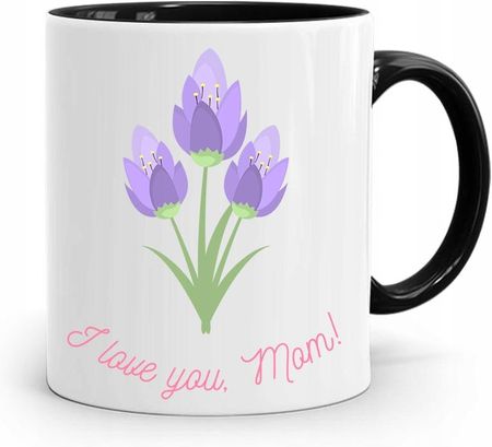 Polidraw Kubek Czarny Prezent Dla Mamy I Love You Mom Z Nadrukiem Ze Zdjęciem 330Ml (36826544)