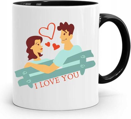 Polidraw Kubek Czarny Dla Dziewczyny I Love You Prezent Z Nadrukiem Ze Zdjęciem 330Ml (36829457)