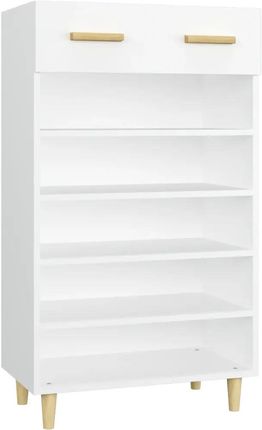Gravora Biała szafka na obuwie 60x35x105 cm w skandynawskim stylu (G01122229)