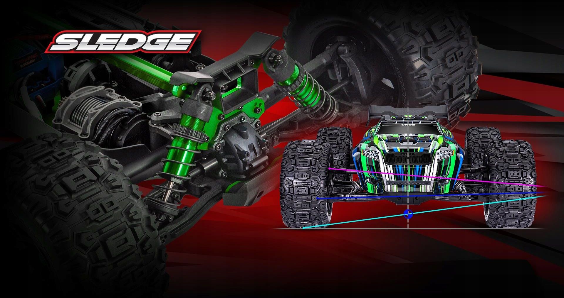 Traxxas Sledge RC Car | Pneumatici e ruote per Traxxas Sledge Traxxas Sledge RC Car | Pneumatici e ruote per Traxxas Sledge