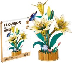 Zdjęcie Askato Diy Drewniane Kwiatki 3D Lilie - Koluszki