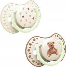 Zdjęcie Lovi Smoczek Silikonowy Dynamiczny 18M+ 2Szt. Teddy Love Świecący - Libiąż