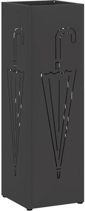 Gravora Czarny metalowy stojak na parasole 15,5x15,5x49 cm (G0139526)