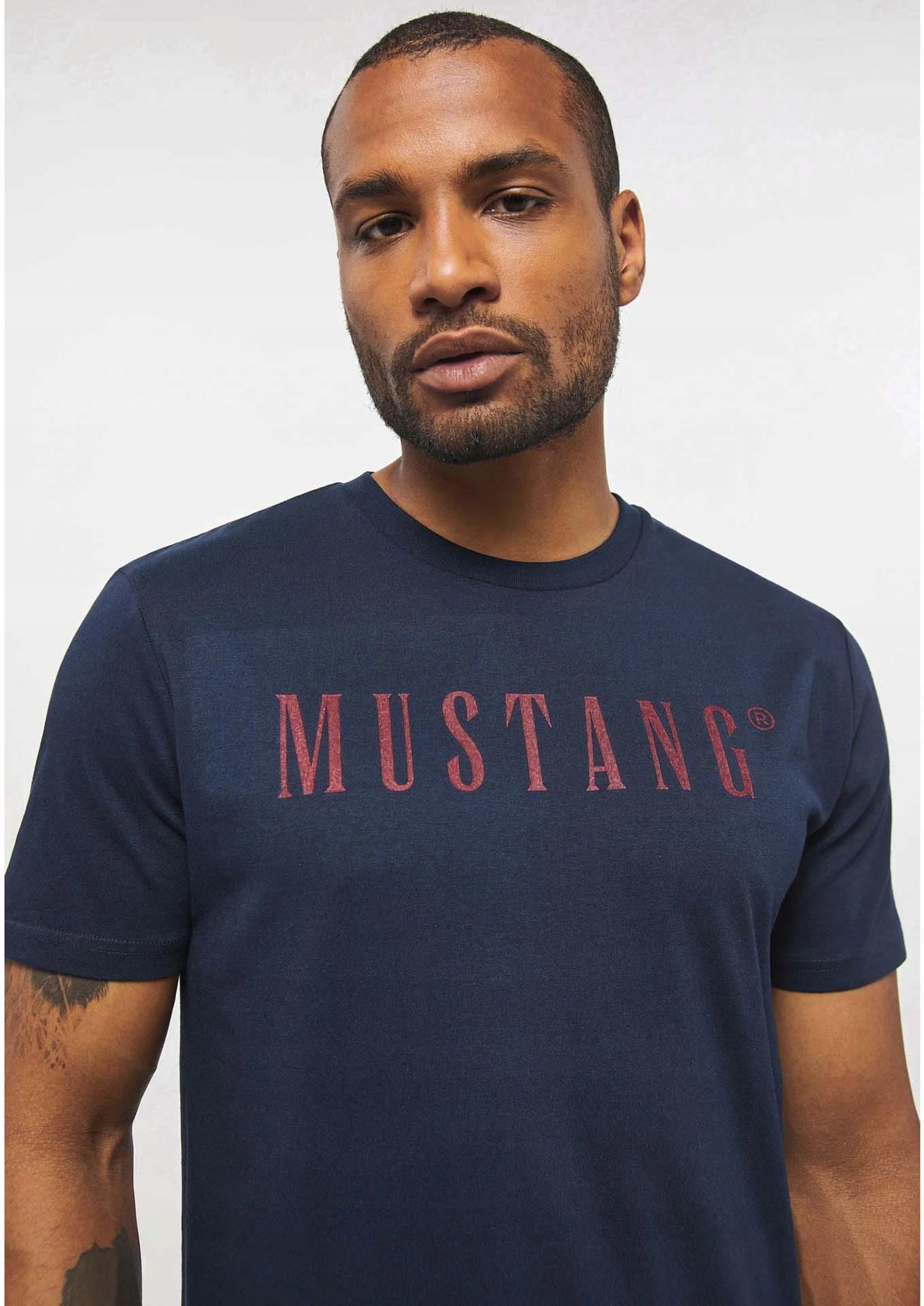 MUSTANG Stile Alex C T-Shirt Uomo Con Stampa – Maglia In Cotone, Casual, Vestibilità Regolare
