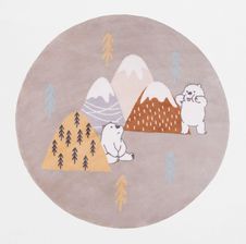 Zdjęcie Agata S.A Dywan Okrągły Szary Misie Muum 120Cm - Buk