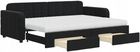 Sofa łóżko rozkładane 2-w-1 czarne 223x173,5x71cm (5907224644452)