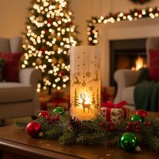 Zdjęcie Lampion DekorPap RF0944 LED świąteczny szklany - Pszów