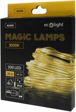 Zdjęcie Lampki 200 LED 3000K 20M DC5V IP65/IP20 z pilotem ECO LIGHT ML61609 - Wilamowice
