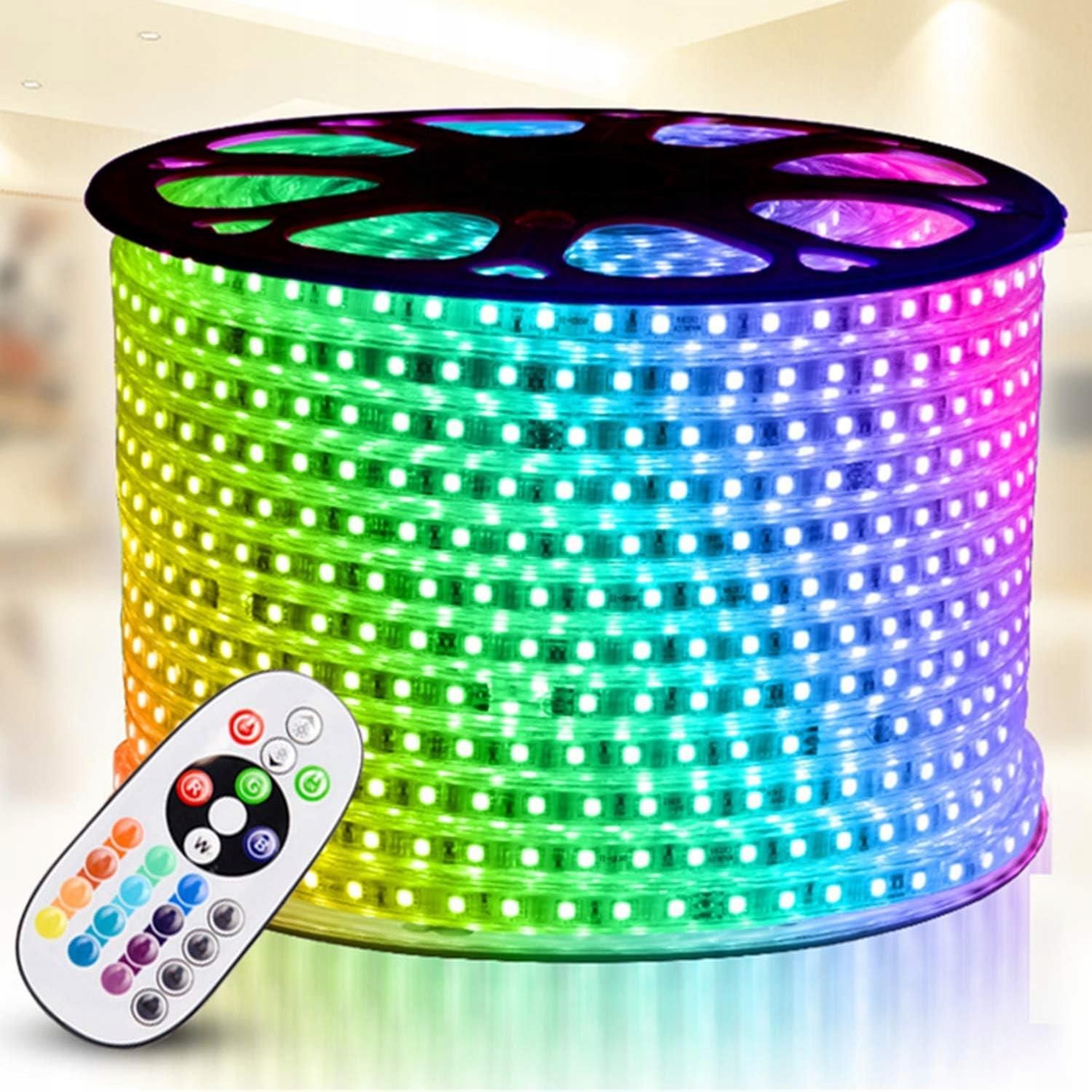 Taśma LED RGB 230V wodoodporna 17m z pilotem (5906800431189) - Opinie i ...