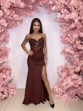 Zdjęcie Sukienka Karine długa kolor czekoladowy - Myślenice