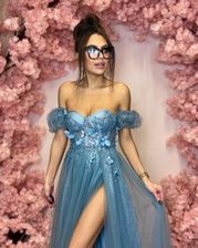 Zdjęcie Sukienka Madryt długa kolor szałwia - Kraków